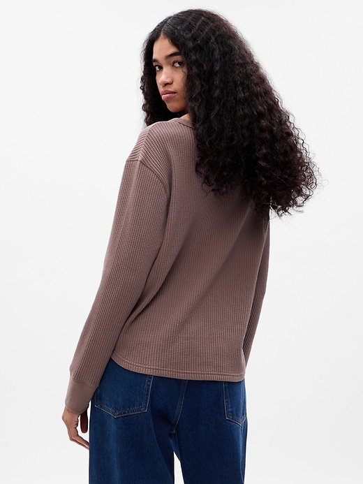 Round Neck Waffle Casual Shirt
