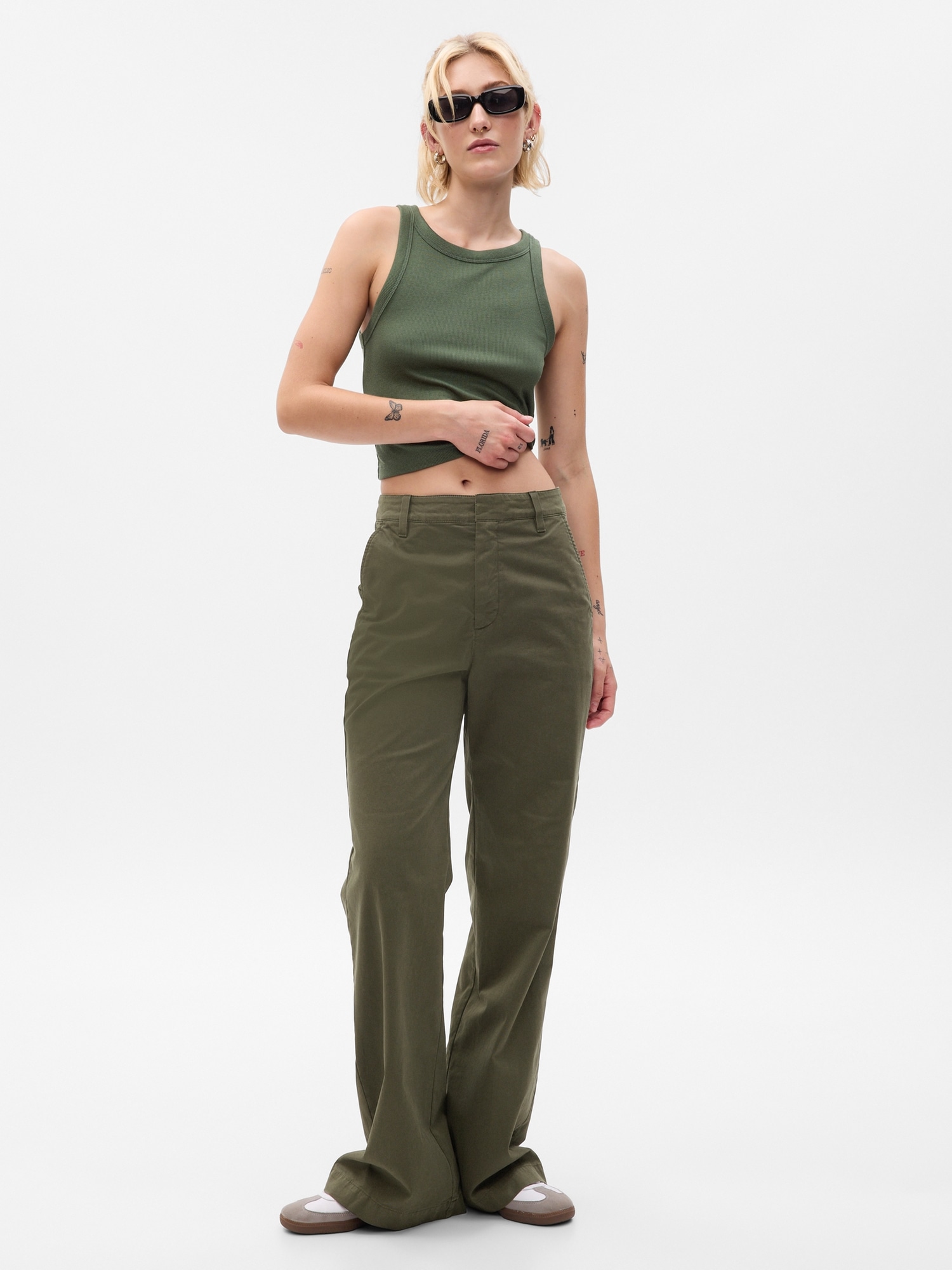 Flare khakis sale