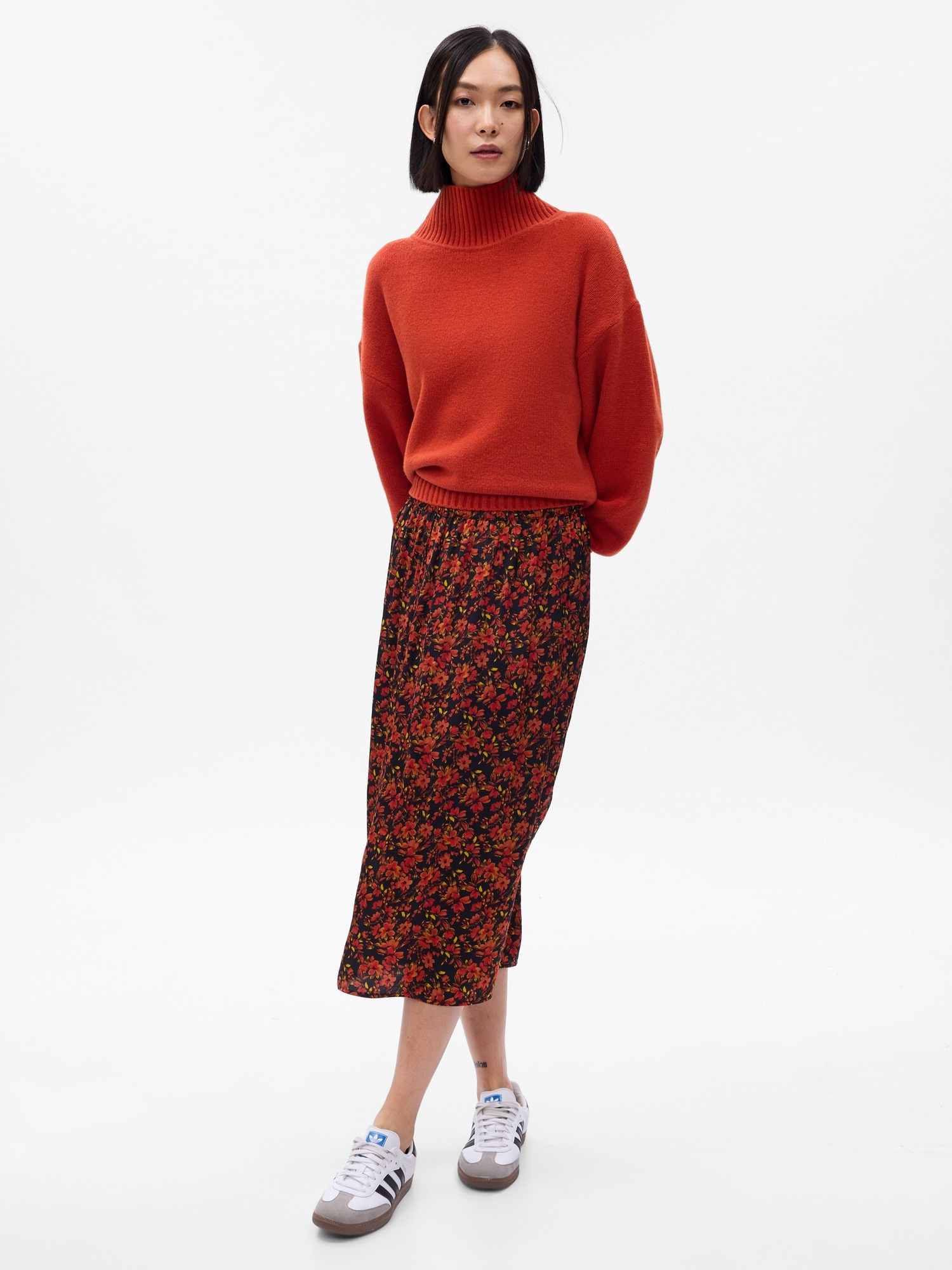 Gap Floral Midi Skirt