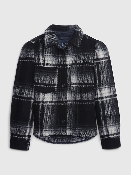 Image number 7 showing, Puff Sleeve Cropped Wool Shirt Jacket