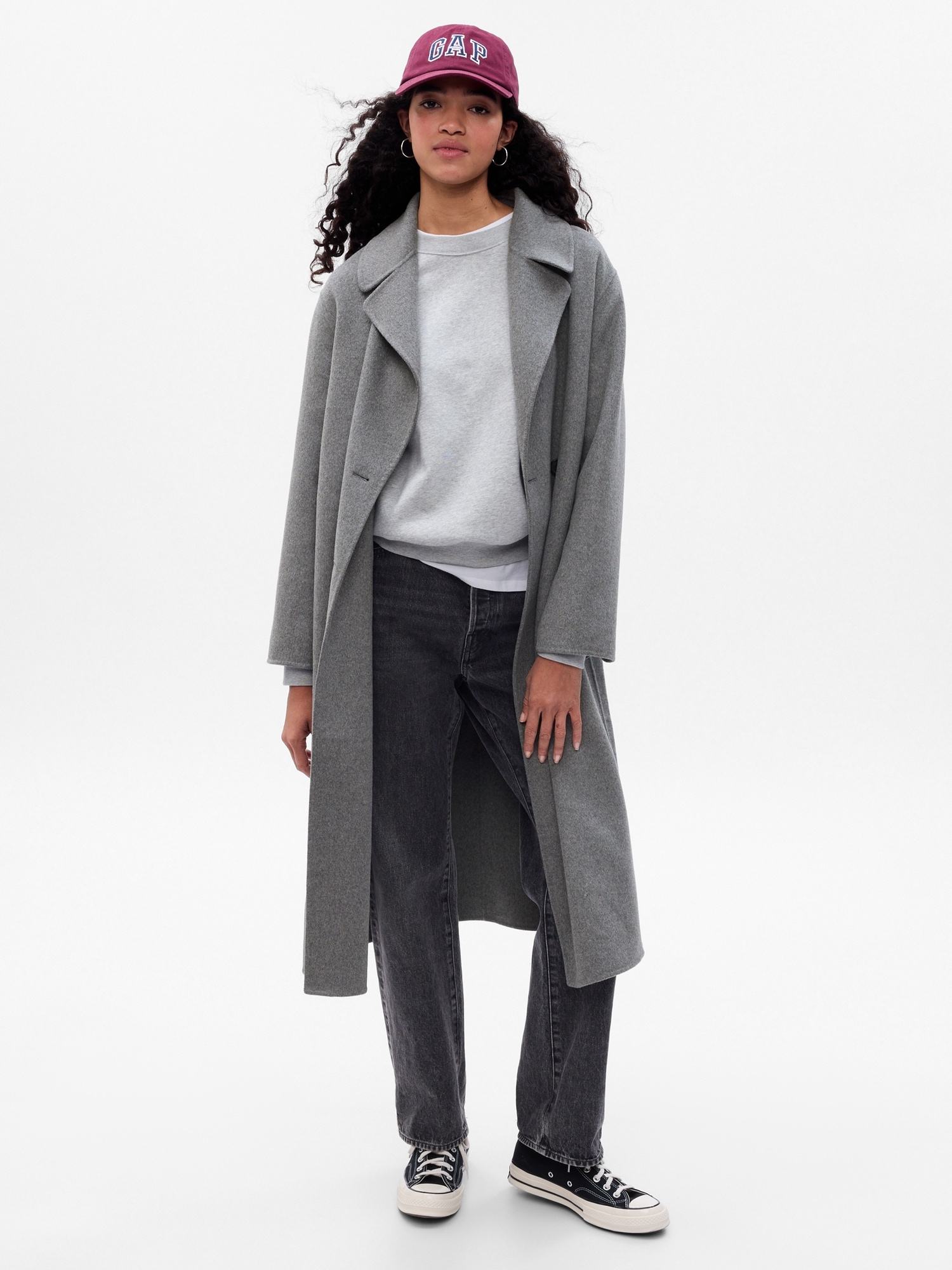 Gap Relaxed Wool Wrap Coat