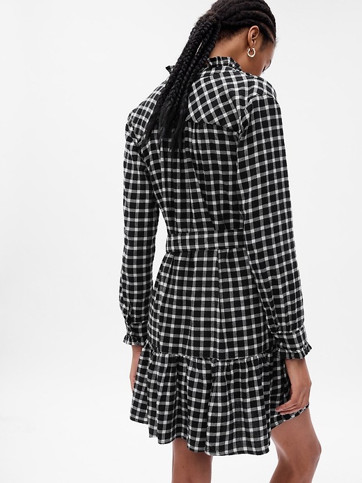 gap plaid tiered mini dress Plaid Tiered Mini Dress