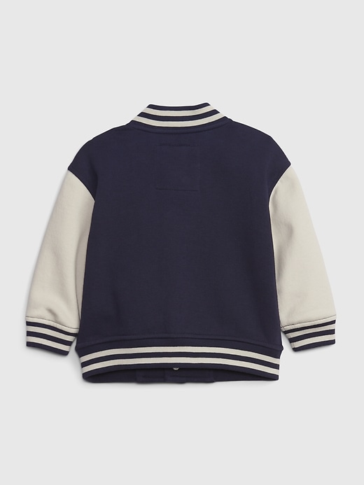 2 of 8 showing, with the color dark night blue of product Baby Varsity Jacket