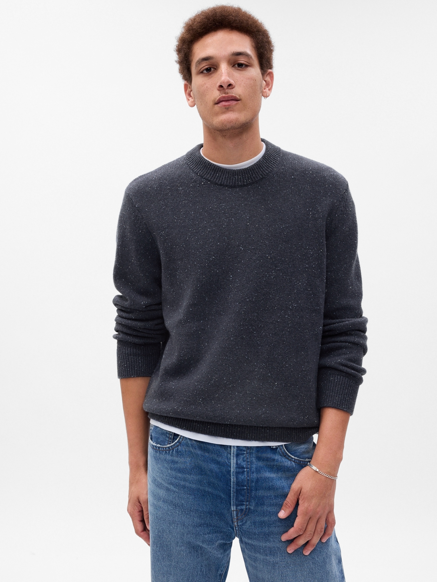 Textured Crewneck Sweater