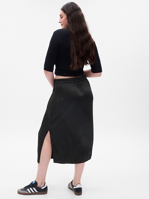 Image number 5 showing, Satin Midi Skirt