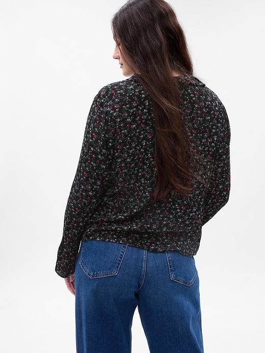 Ruffle V-Neck Shirt | Gap