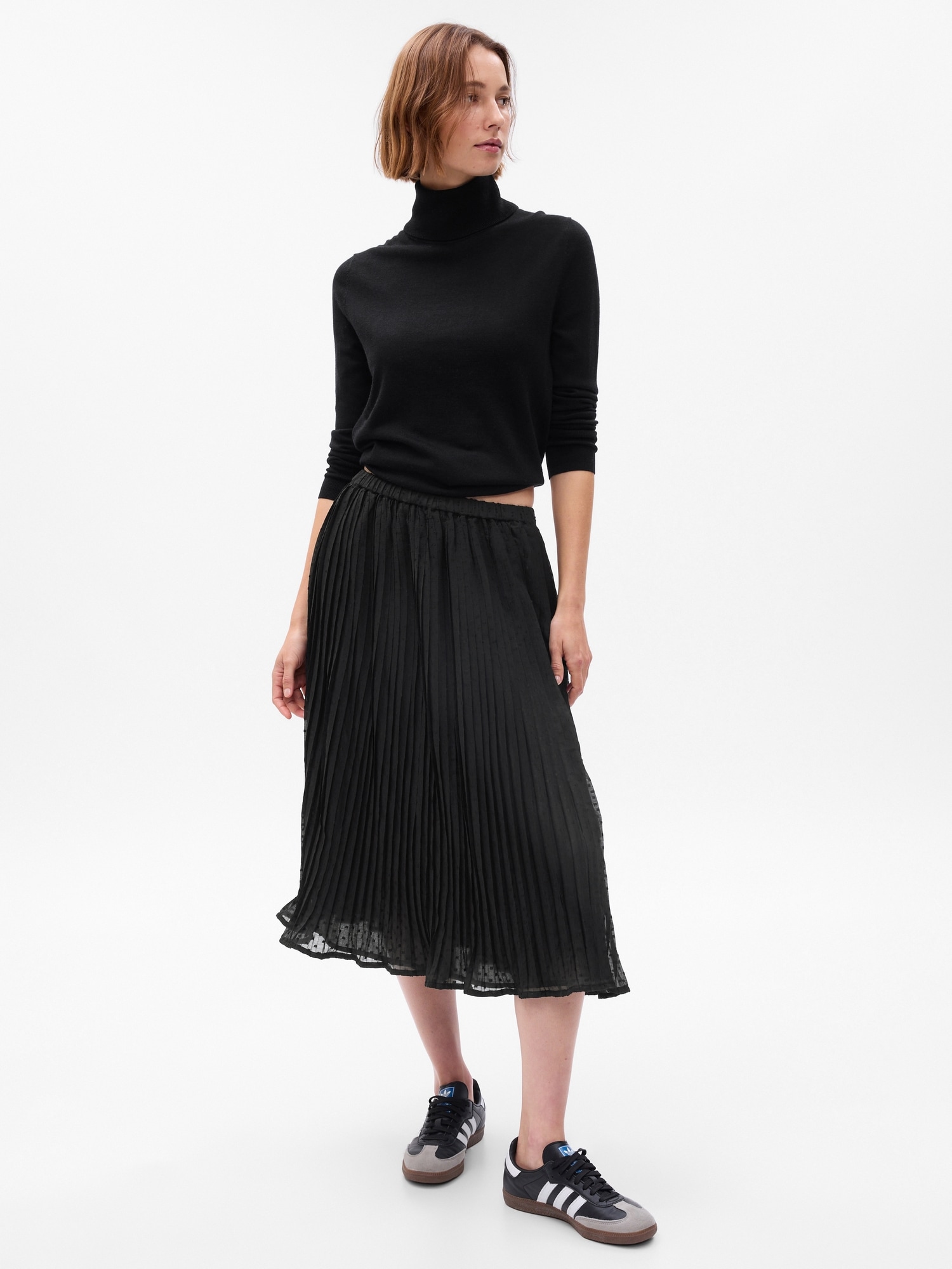 Pleated Midi Skirt