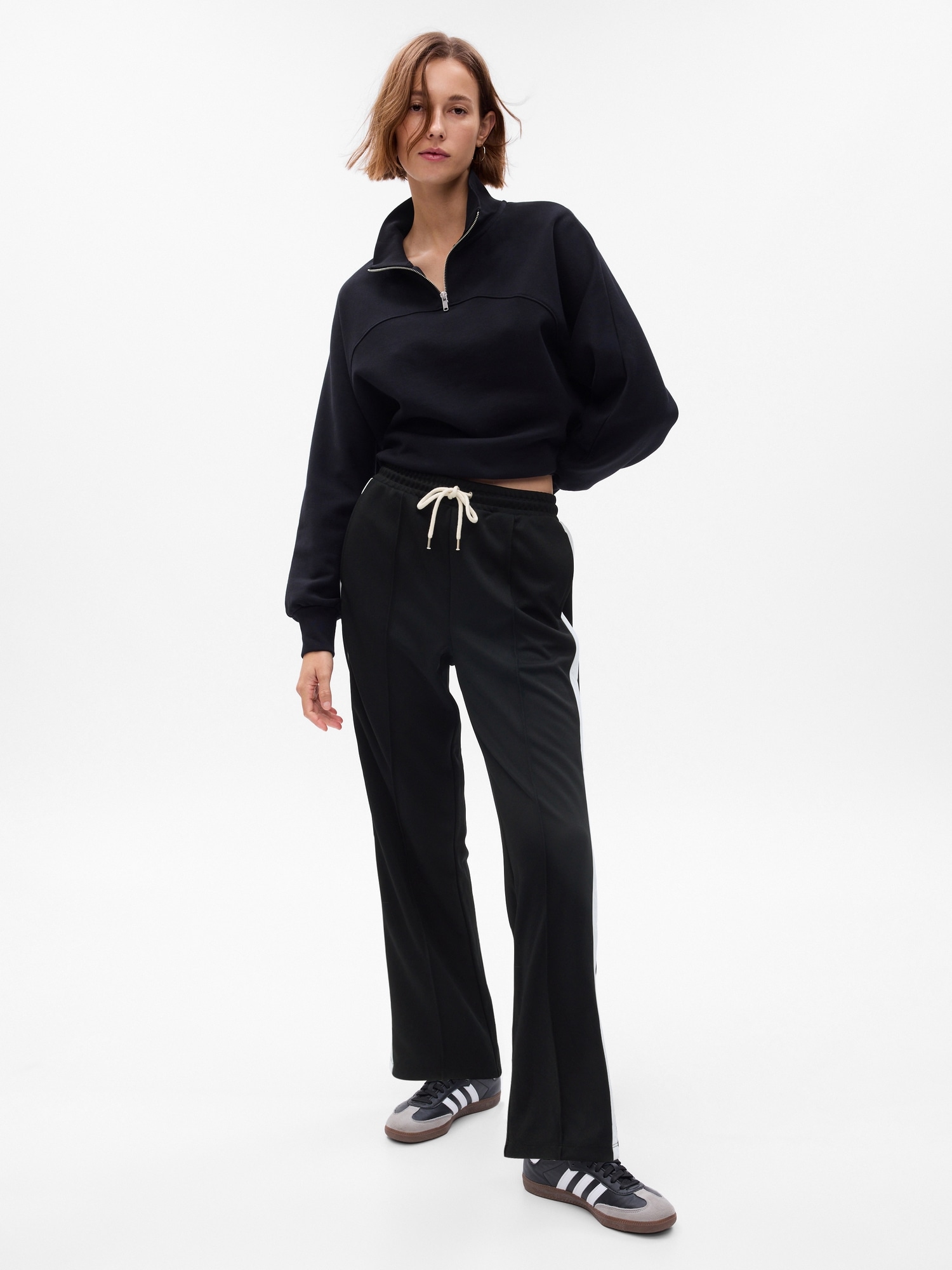 Seamed Straight Leg Track Pants