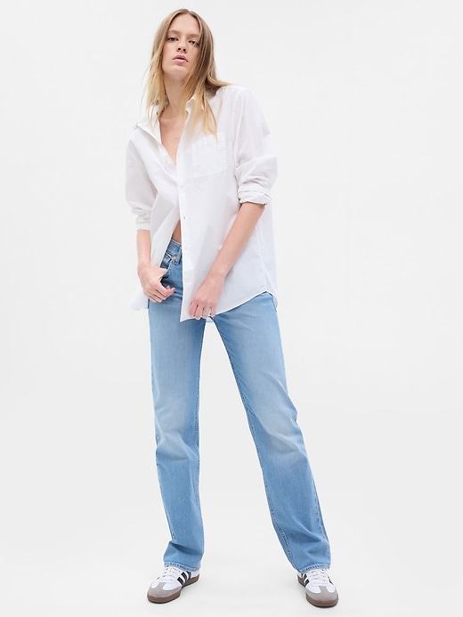 1 of 8 showing, with the color light wash of product Low Rise ’90s Loose Jeans