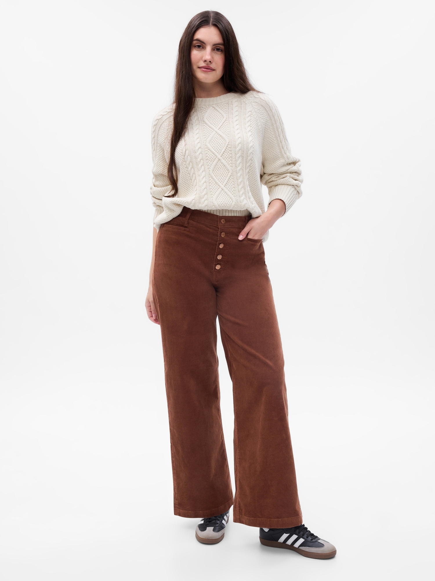 CORDUROY WIDE PANTS