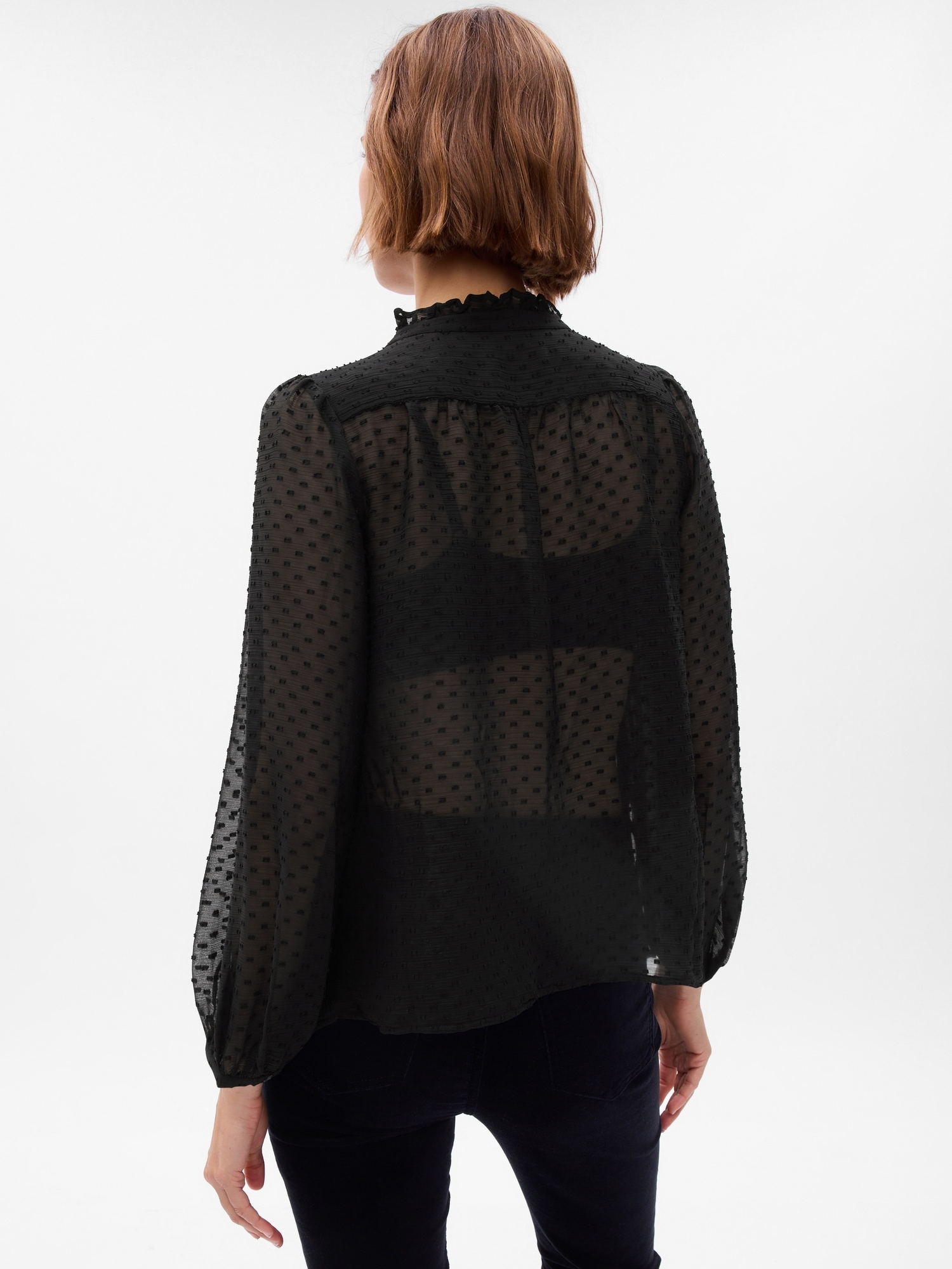 Zara SWISS DOT BLOUSE