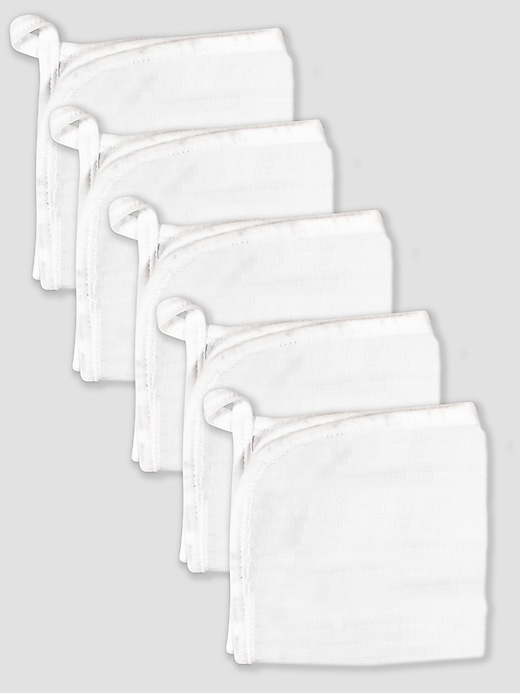 Image number 4 showing, Honest Baby Clothing Five Pack Organic Cotton Triple Layer Woven Washcloths