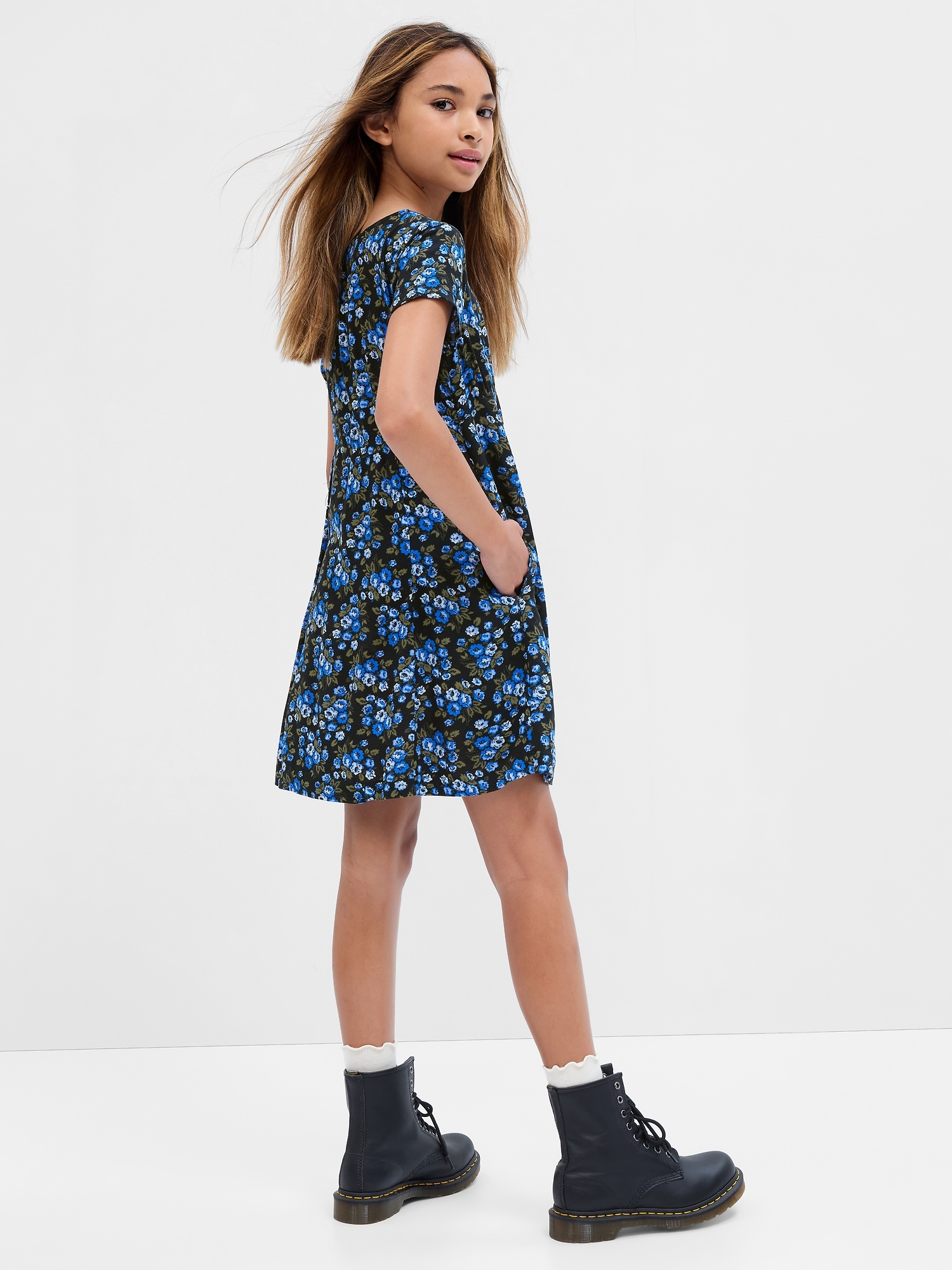 Kids Button-Front Floral Dress | Gap