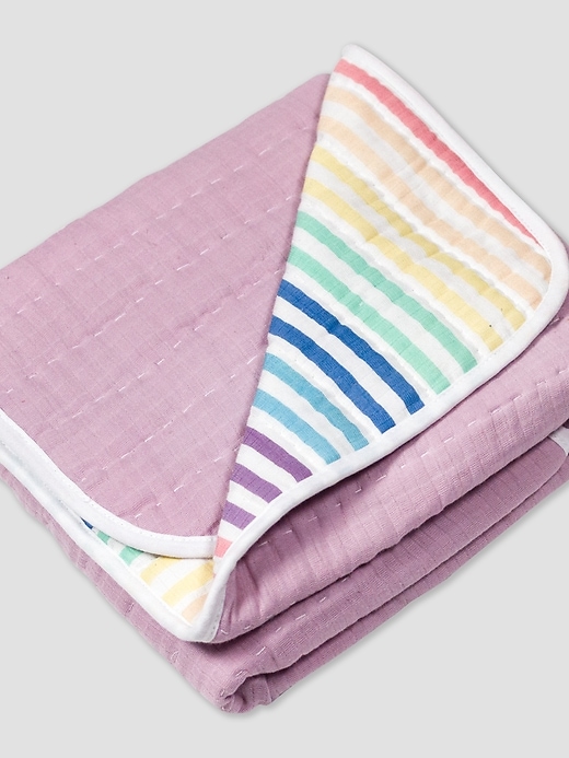 Image number 2 showing, Honest Baby Clothing Organic Cotton Quilted Blanket