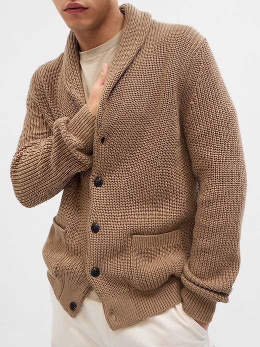 Rib Shawl Cardigan