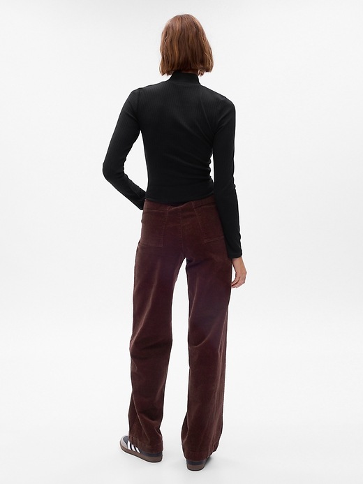 Image number 2 showing, Mid Rise Loose Corduroy Pants