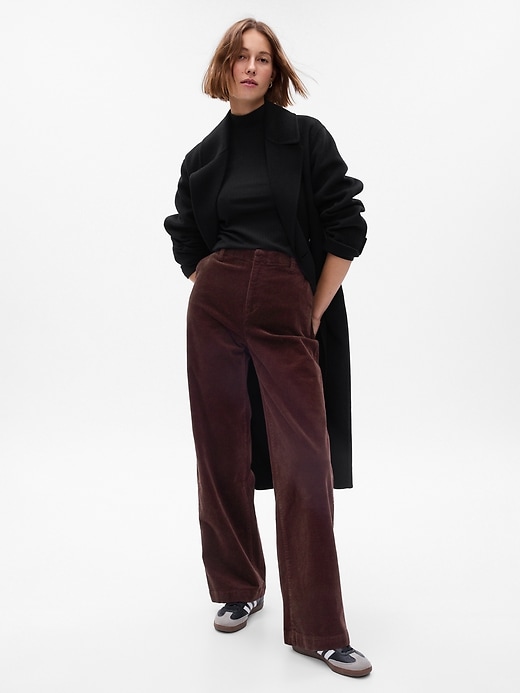 Image number 1 showing, Mid Rise Loose Corduroy Pants