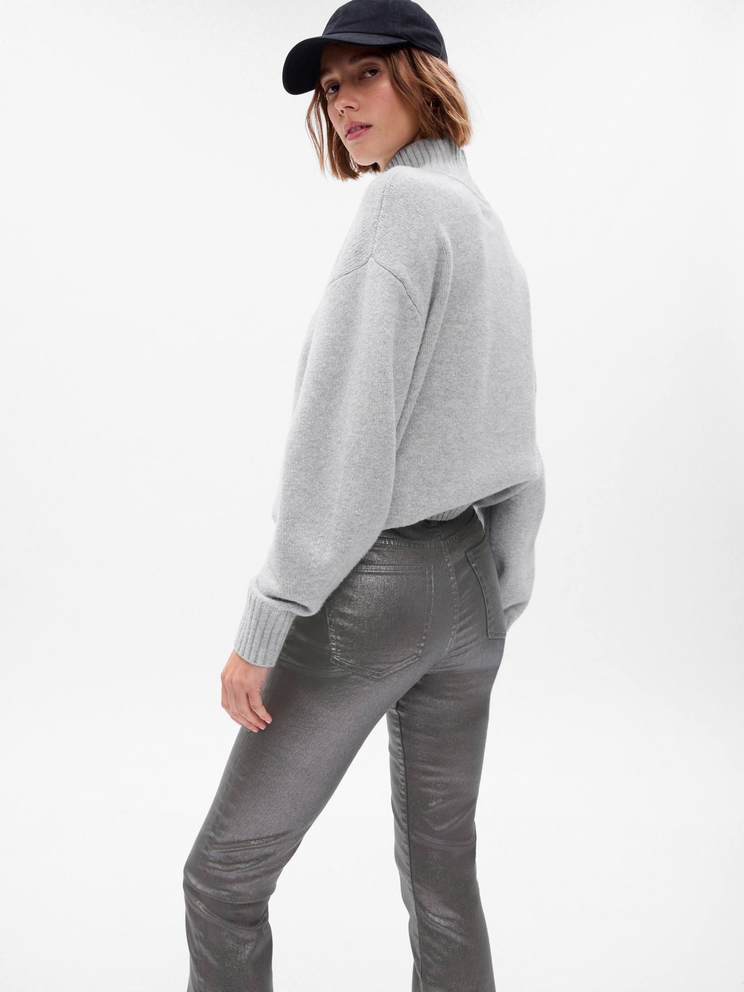 Mid Rise Metallic Baby Boot Jeans Gap