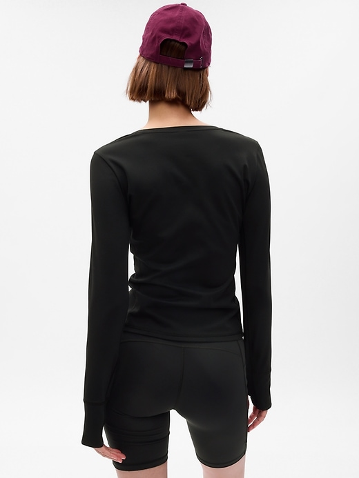 2 of 8 showing, with the color black of product GapFit Power T-Shirt