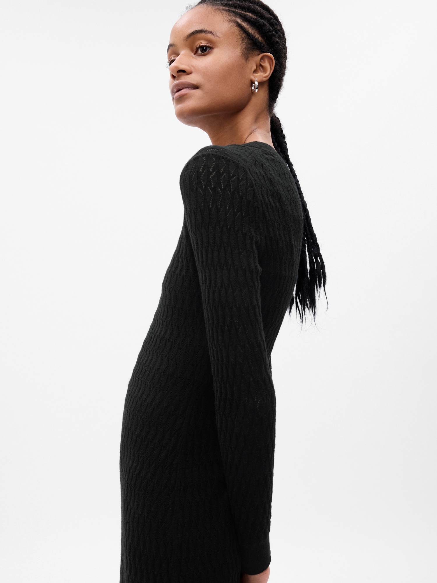 Textured Midi Sweater Dress Gap
