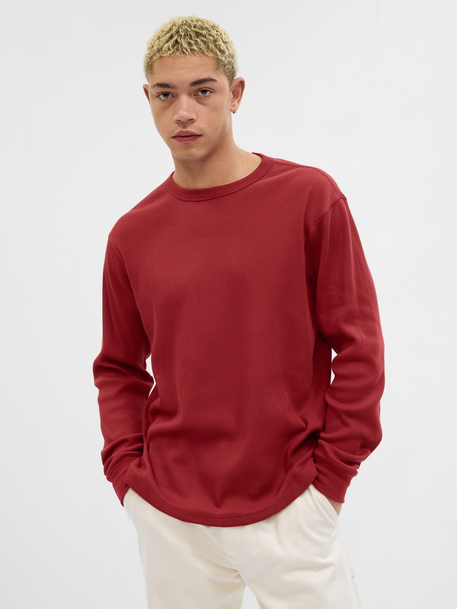 Waffle Crewneck T Shirt Gap