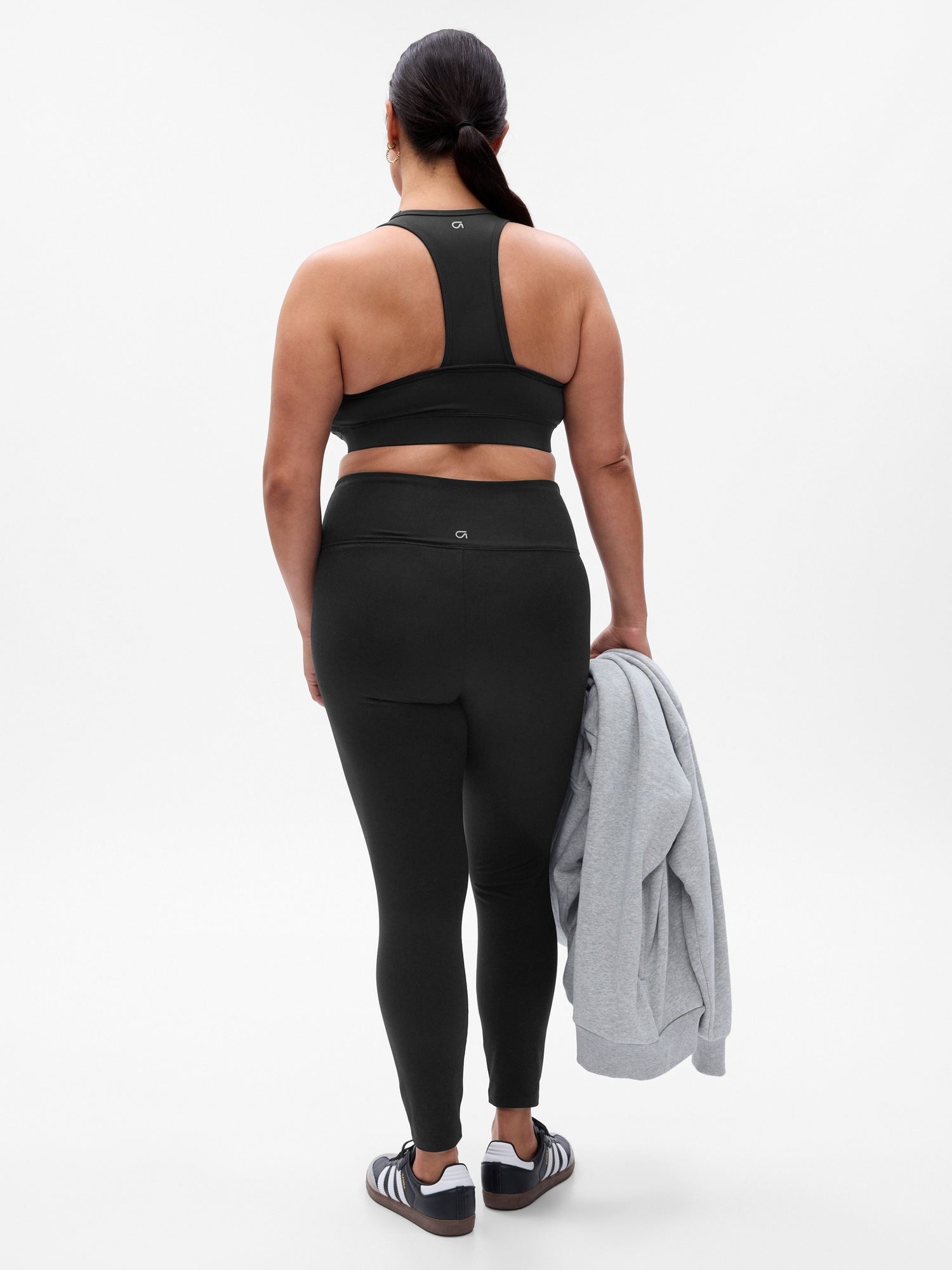 GANNI Jersey Tech Leggings in Black