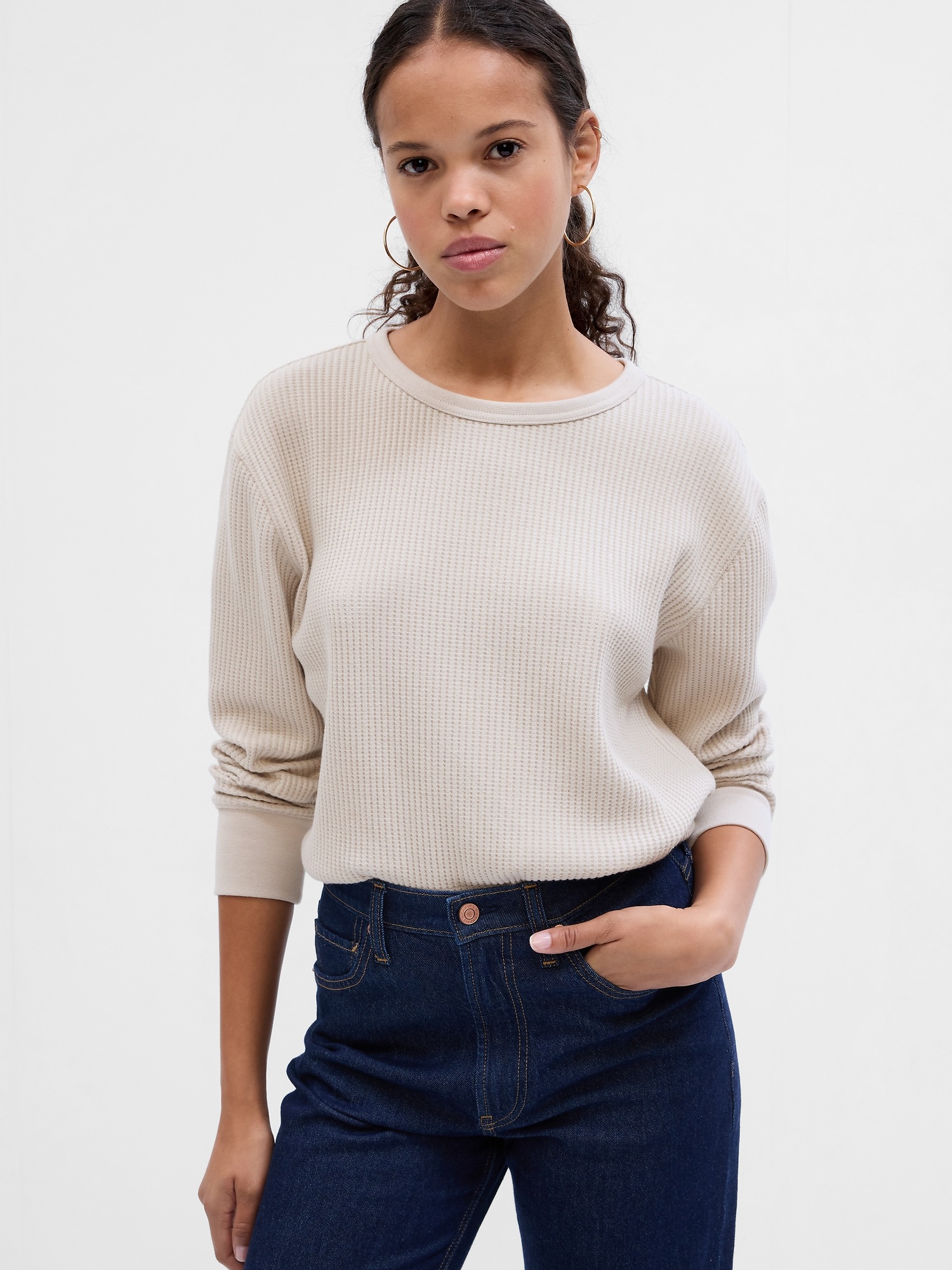 Gap Waffle Crewneck T-Shirt