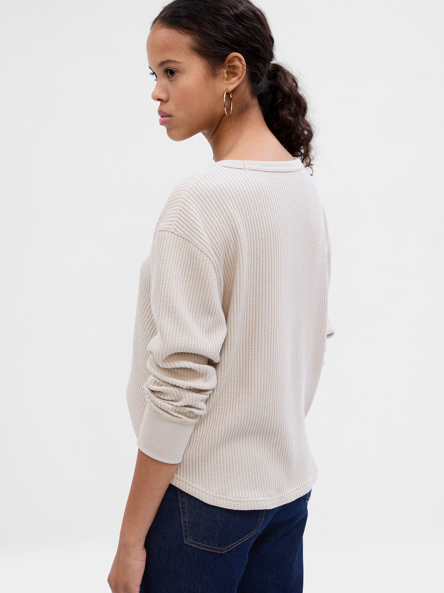 Waffle Crewneck T-Shirt | Gap