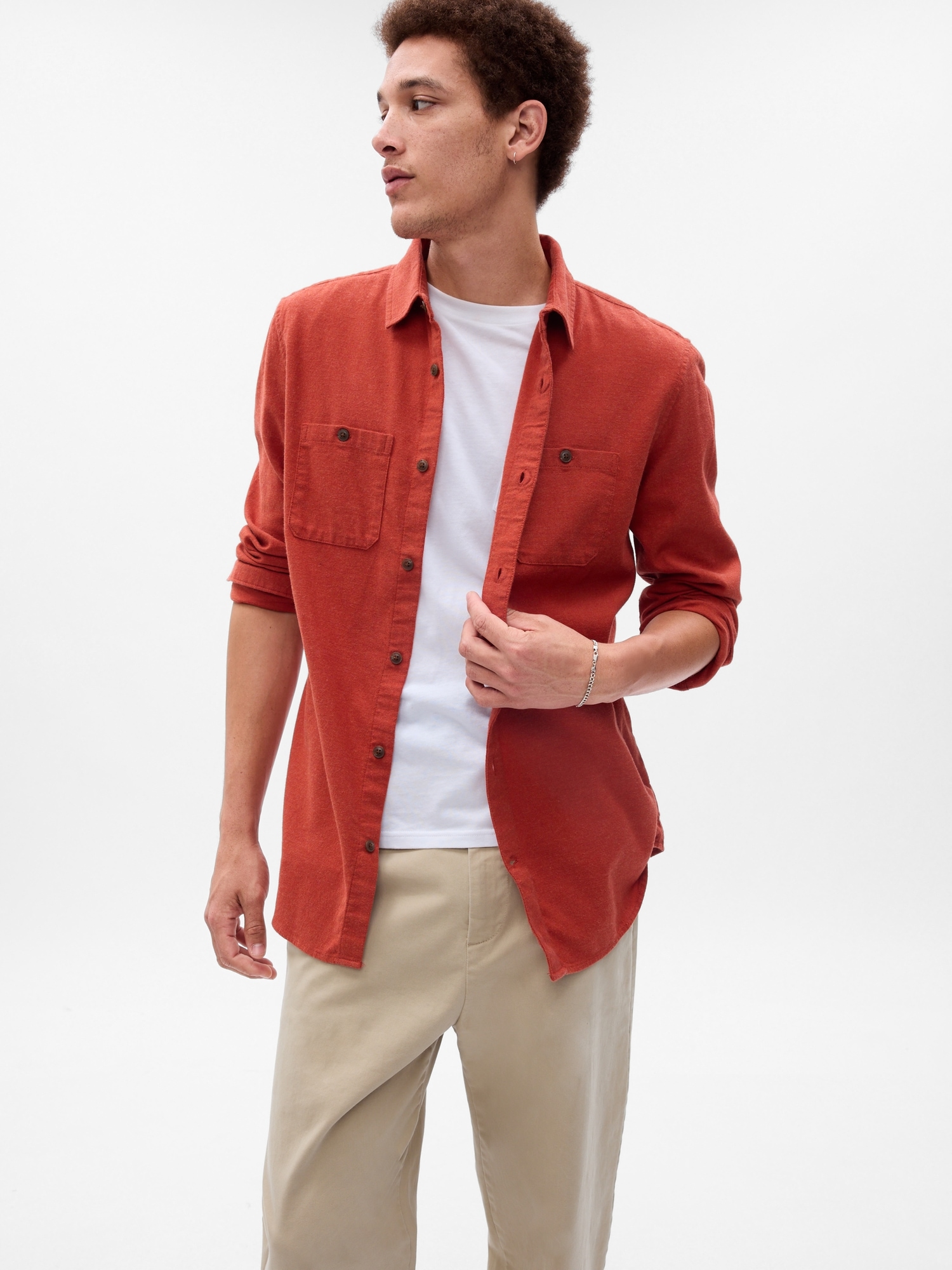 Gap Organic Cotton Midweight Flannel Shirt