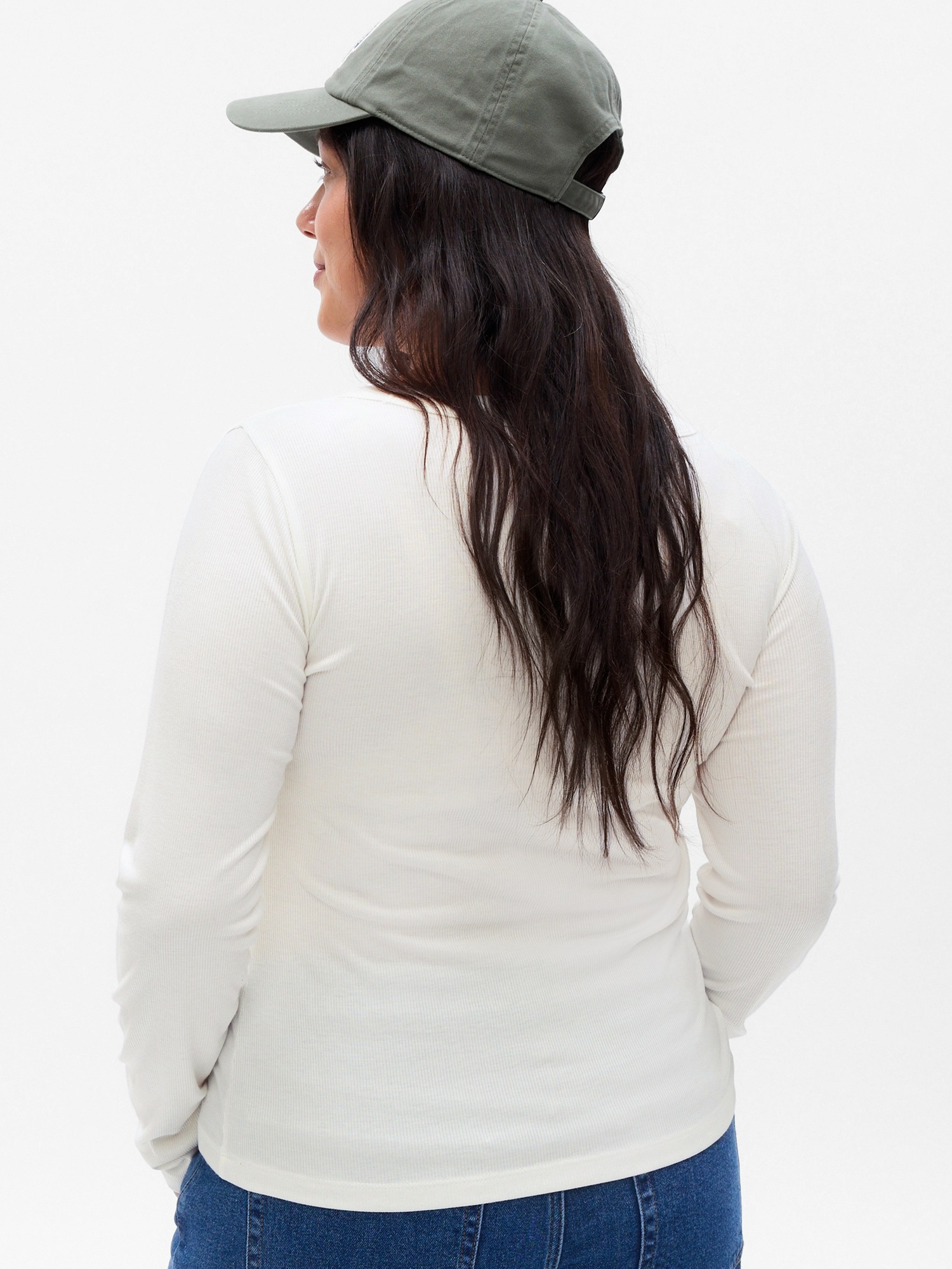 Mini Rib Scoop Neck T-Shirt | Gap