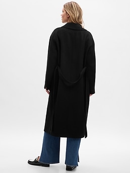 Relaxed Wool Wrap Coat Gap