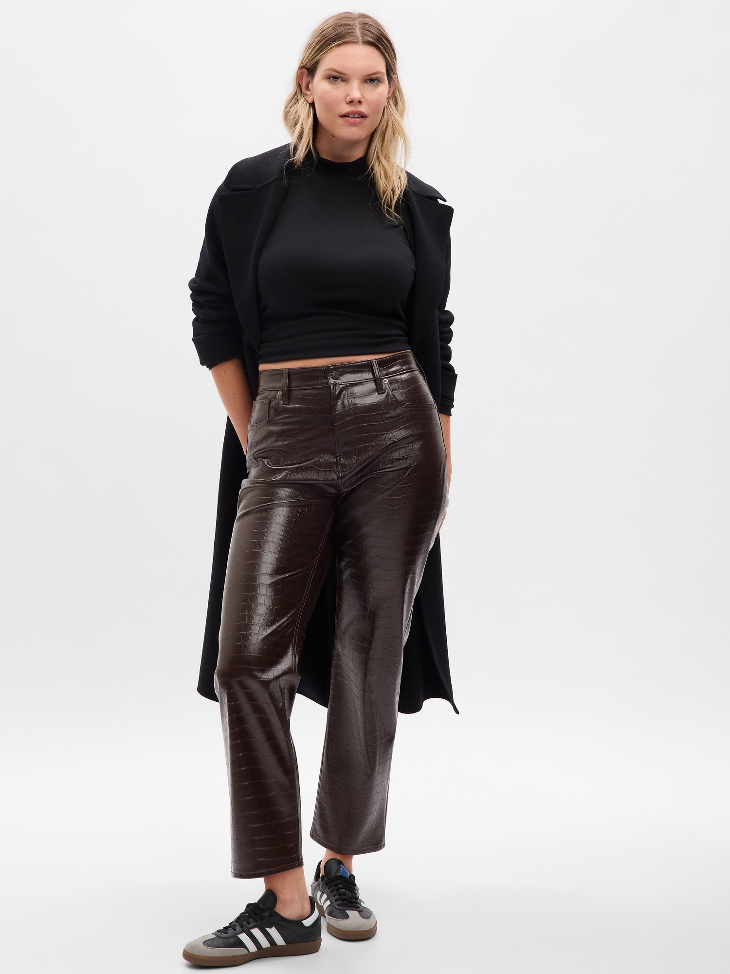 Leather on sale pants gap