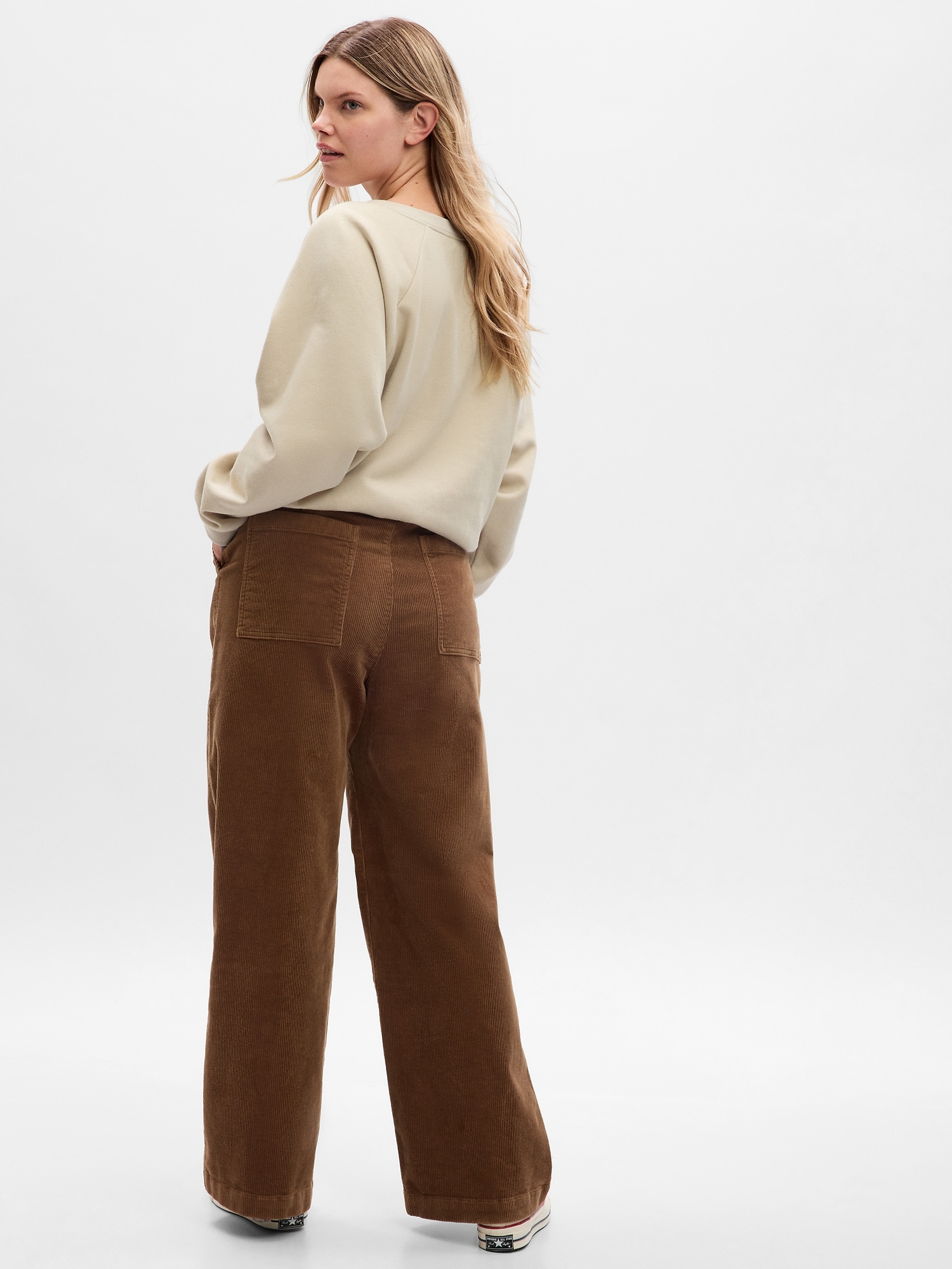 Mid Rise Loose Corduroy Pants with Washwell | Gap