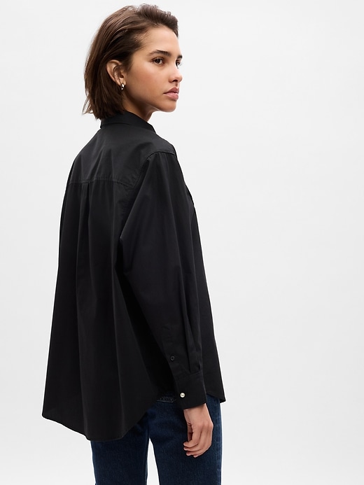 2 of 8 showing, with the color black of product Organic Cotton Pearl Big Shirt