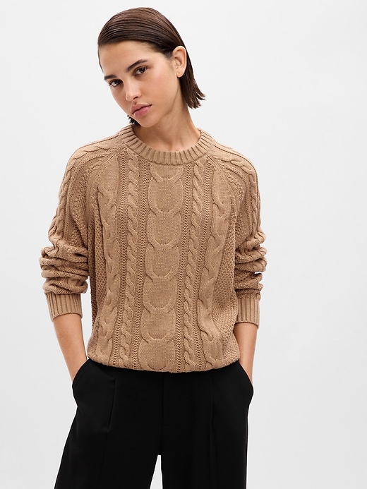 Image number 1 showing, Cable-Knit Sweater