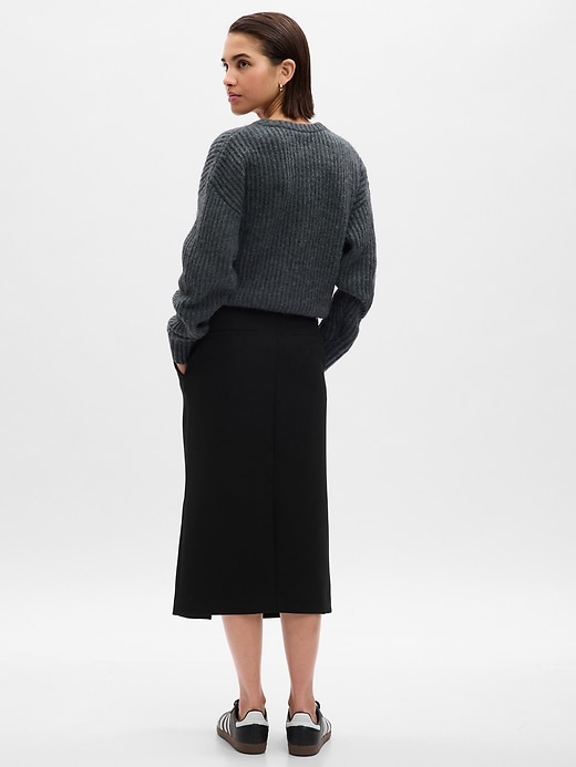 2 of 8 showing, with the color black of product Pencil Midi Skirt