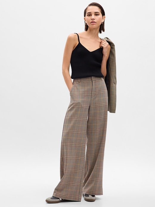 Image number 8 showing, High Rise Wide-Leg Trousers