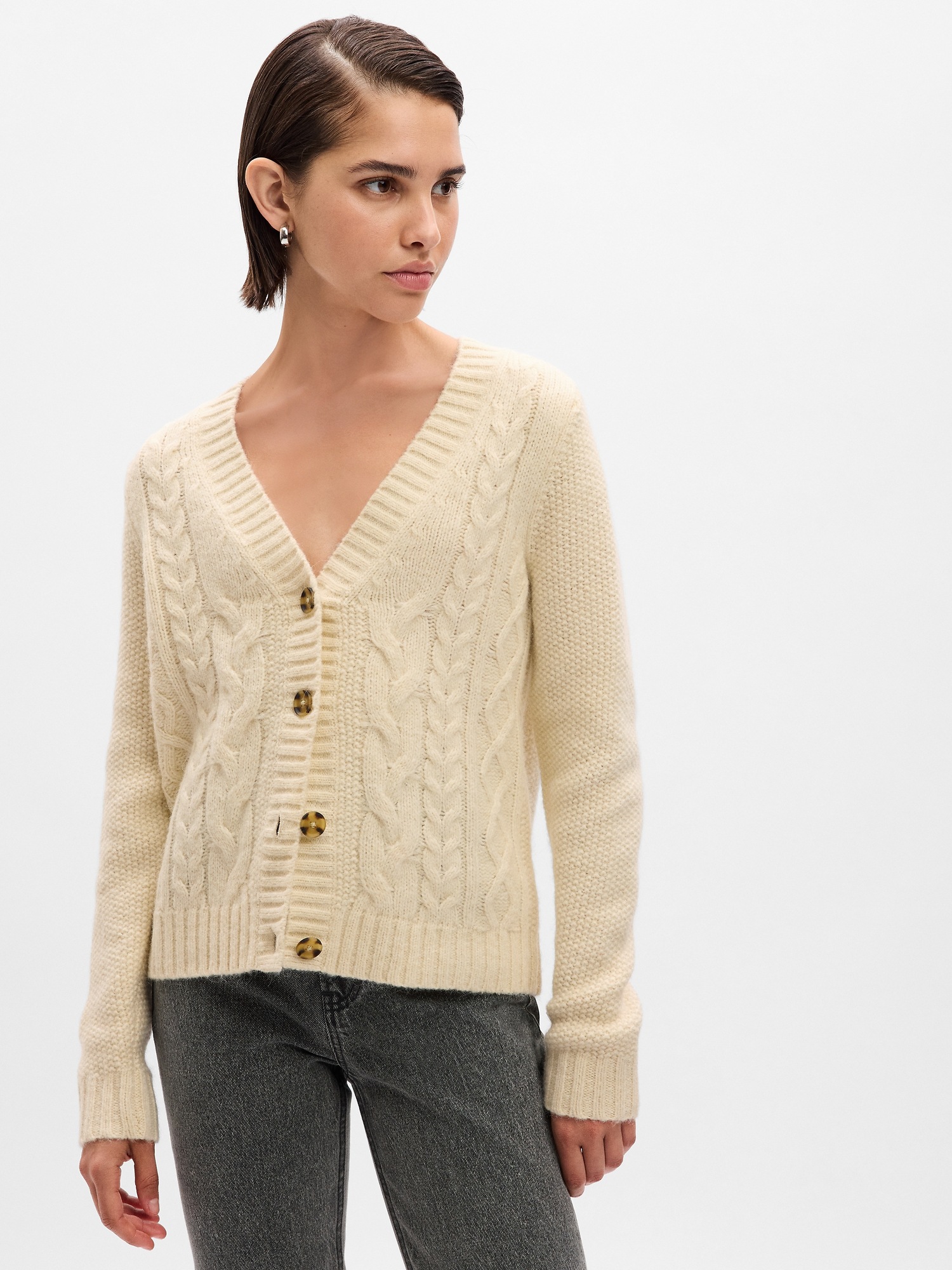 Cable-Knit Cardigan