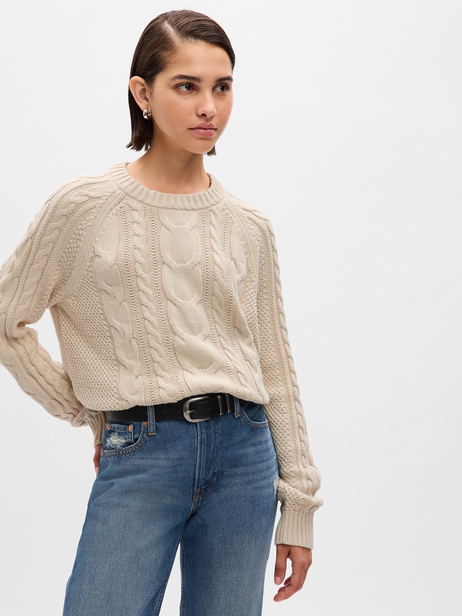 Gap Cable-knit Sweater In Chino