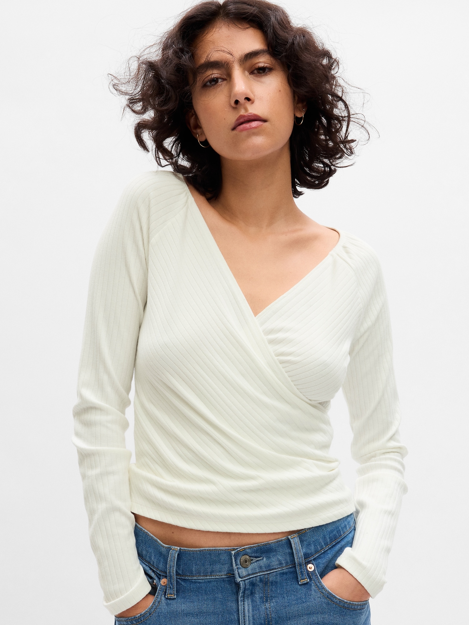 Gap Modern Rib Wrap T-Shirt