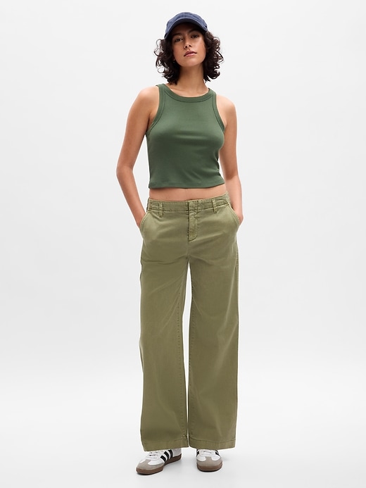 Low hot sale rise khakis