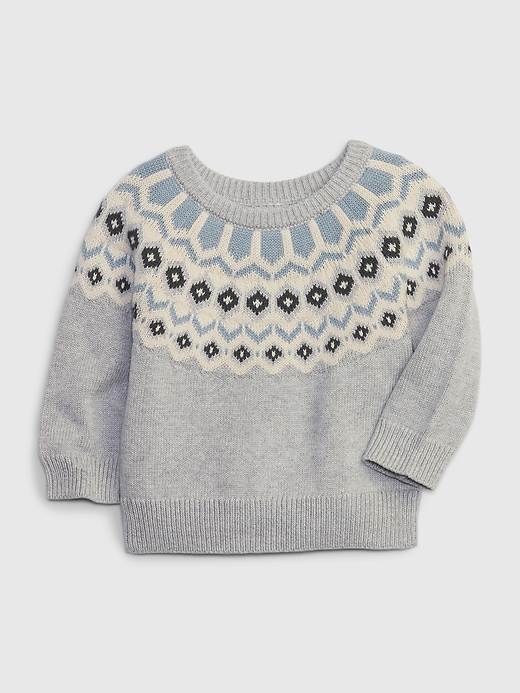 Image number 1 showing, Baby Fair Isle Sweater