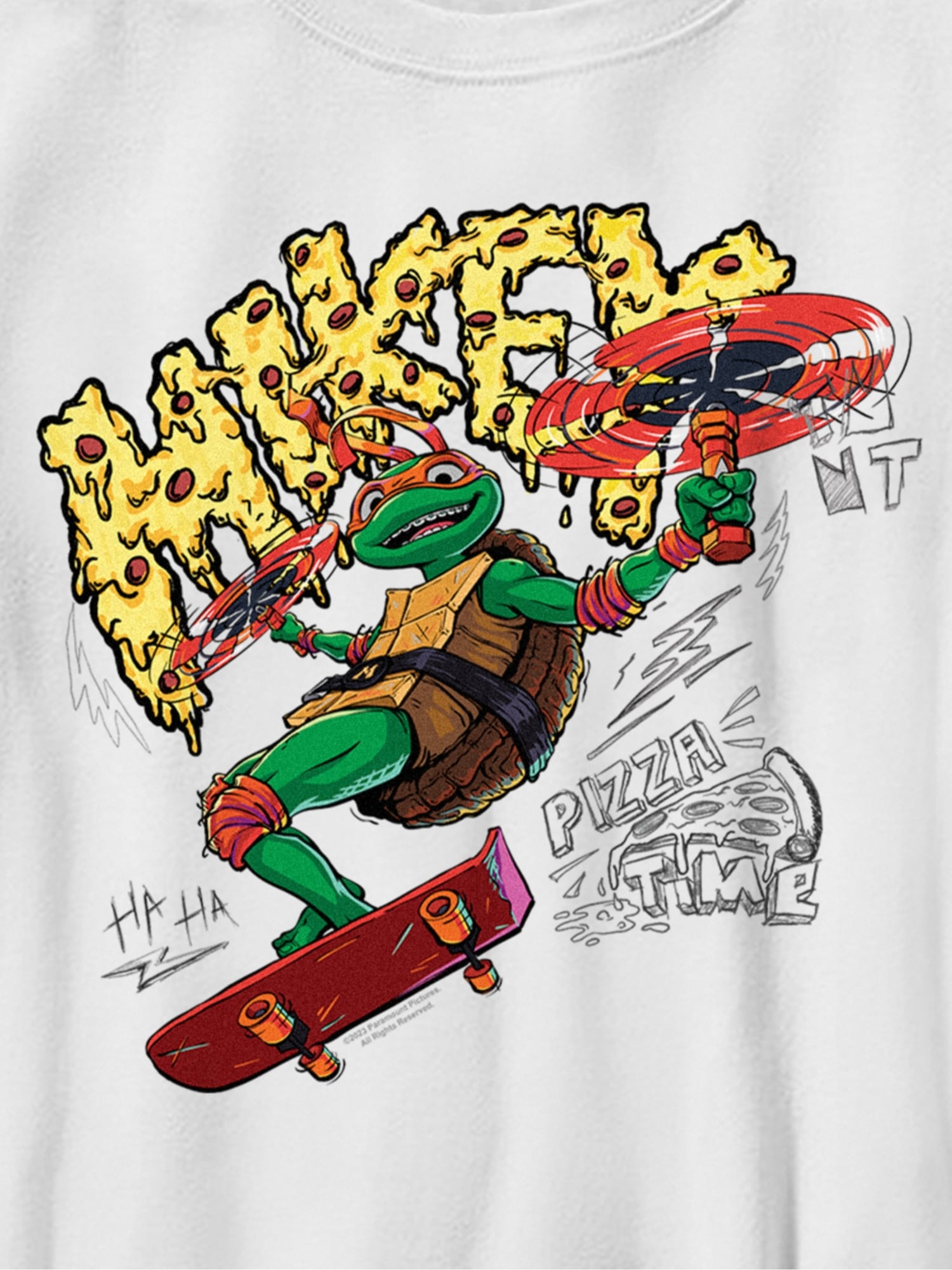Teenage Mutant Ninja Turtles: Mutant Mayhem Pizza Kids T-Shirt Black / L