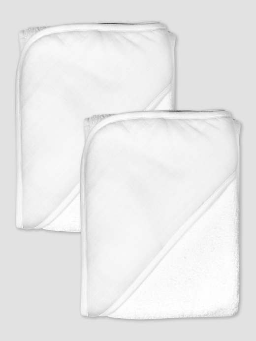 Image number 1 showing, Honest Baby Clothing Two Pack Organic Cotton Hooded Towels
