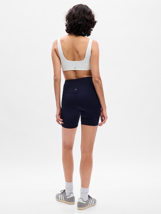 2 of 8 showing, with the color navy blue of product GapFit Power Bike Shorts