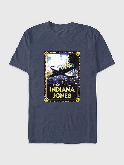 1 of 8 showing, with the color Navy of product Indiana Jones And The Last Crusade Graphic Tee