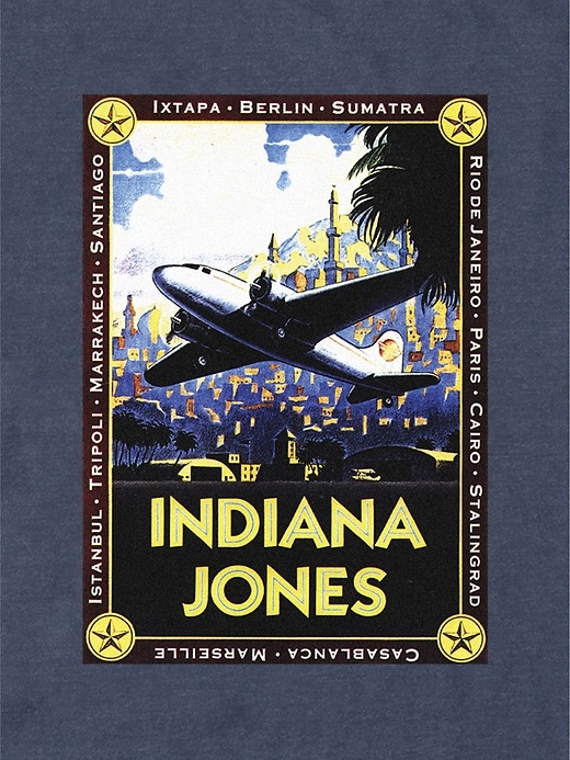2 of 8 showing, with the color Navy of product Indiana Jones And The Last Crusade Graphic Tee
