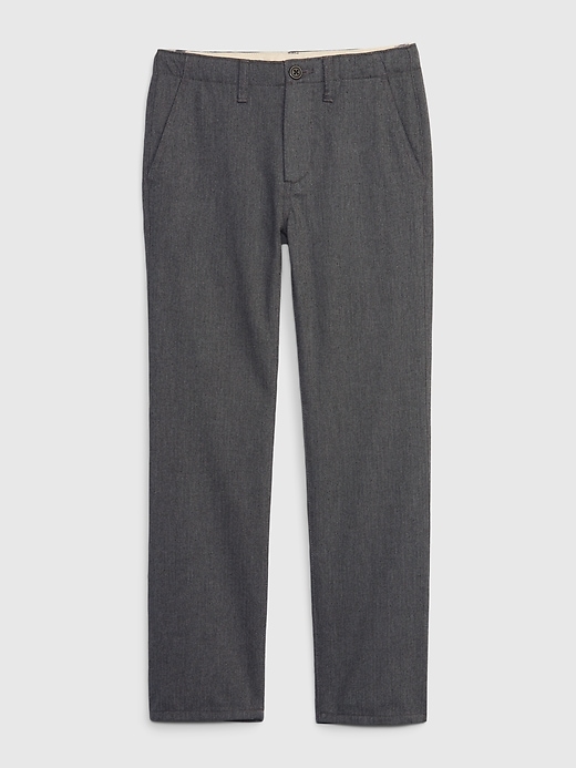 1 of 8 showing, with the color herringbone of product Kids Dressy Uniform Straight Khakis