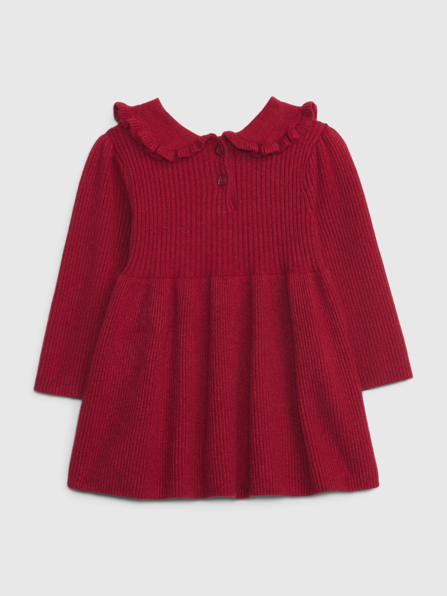 Baby CashSoft Ruffle Rib Sweater Dress Gap