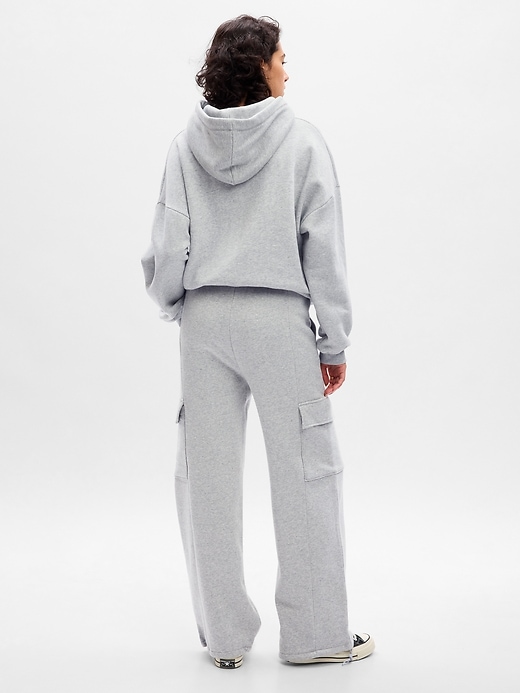 2 of 8 showing, with the color heather grey of product Vintage Soft Cargo Sweatpants